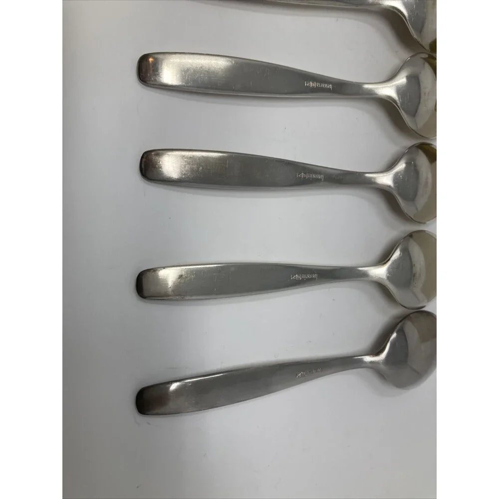 90 21 Silverplate Bavaria Germany Spoon Set 0f 6 Vintage 5.5” Demitasse Dessert